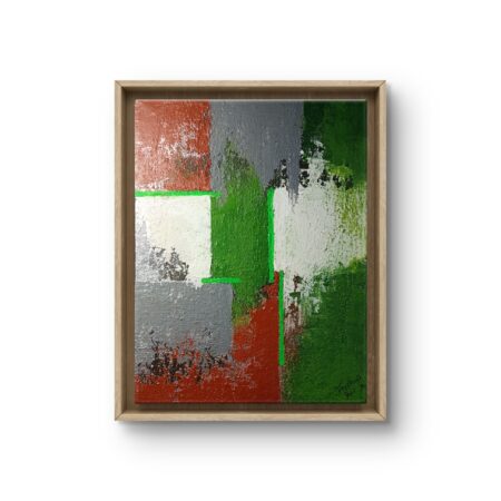 Champs superposes mixed media painting by Brigitte Verstuyft