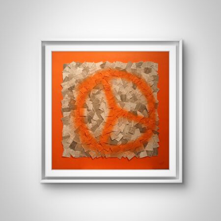 Brigitte Verstuyft-Fuck la politique-collage based constructed from fragments of newspapers, artwork